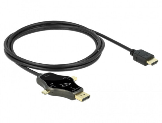 DeLOCK 85974 video cable adapter 1.75 m HDMI Anthracite
