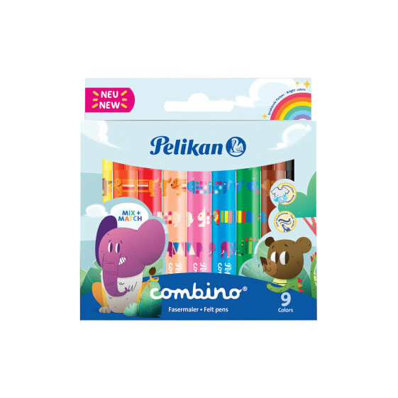 Pelikan Combino Super 411 felt pen Multicolour 9 pc(s)