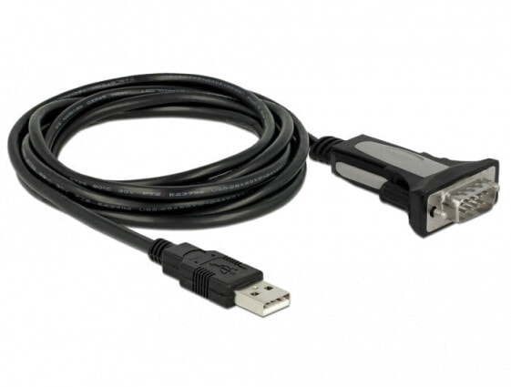 DeLOCK 66323 serial cable Black 4 m USB 2.0 A RS-232