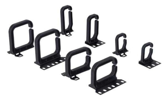 Conteg Plastic cable brackets vertical 80x80 mm. Product colour: Black. Depth: 80 mm, Height: 80 mm