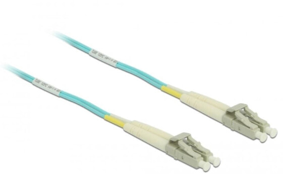 DeLOCK 86549 fibre optic cable 0.5 m LC OM3 Aqua colour