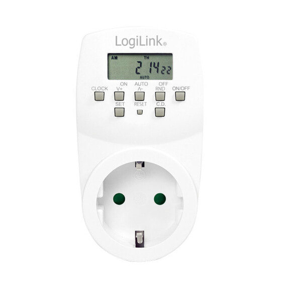 ET0007, Daily/Weekly timer, White, Digital, LCD, Buttons, CE
