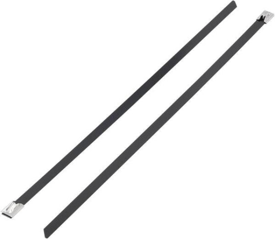 Conrad 1592786, Releasable cable tie, Stainless steel, Black, -40 - 538 °C, 20.1 cm, 4.6 mm