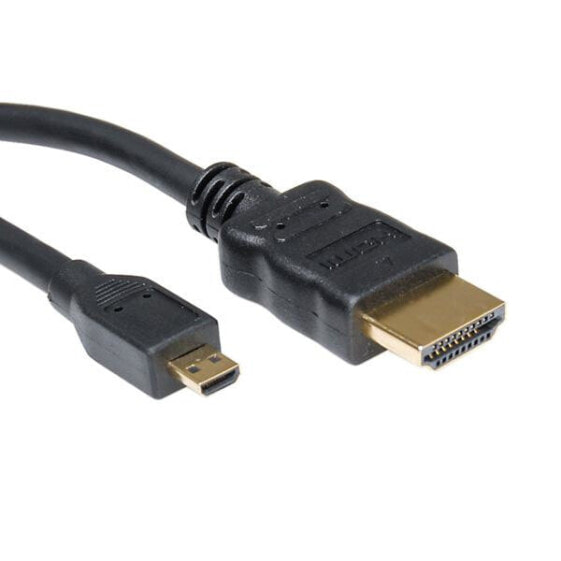 Value HDMI High Speed Cable + Ethernet, A - D, M/M 2 m