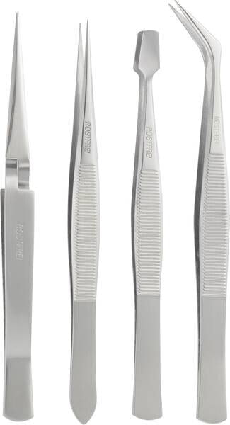 BASETech BT-2108046, Stainless steel, Stainless steel, Curved,Straight, 44 g, 12 cm, 4 pc(s)