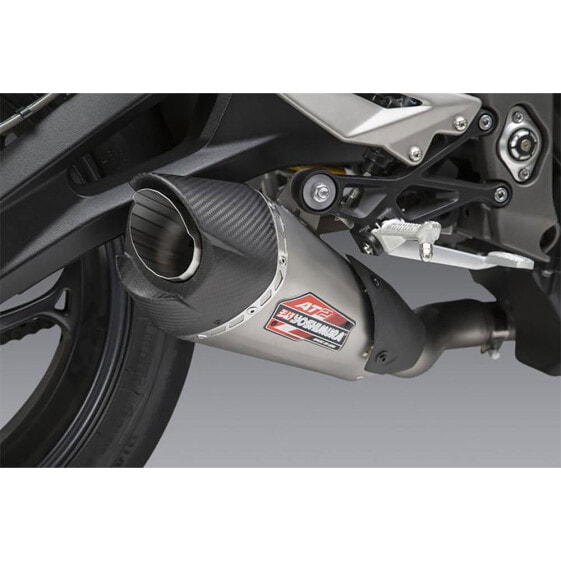 YOSHIMURA USA AT2 Street Triple 765 18-20 Not Homologated Stainless Steel&Carbon Muffler