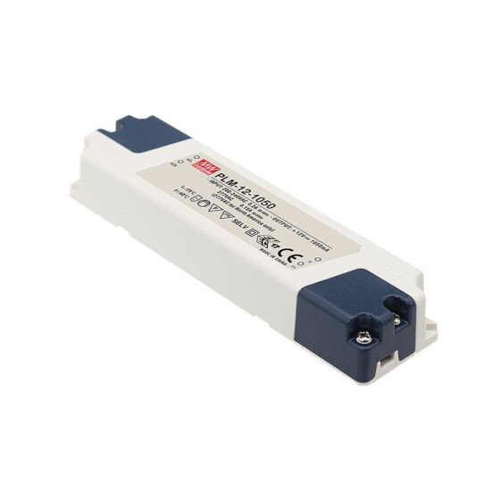 MEAN WELL PLM-12-1050, 12 W, IP30, 110 - 295 V, 1.05 A, 12 V, 38 mm