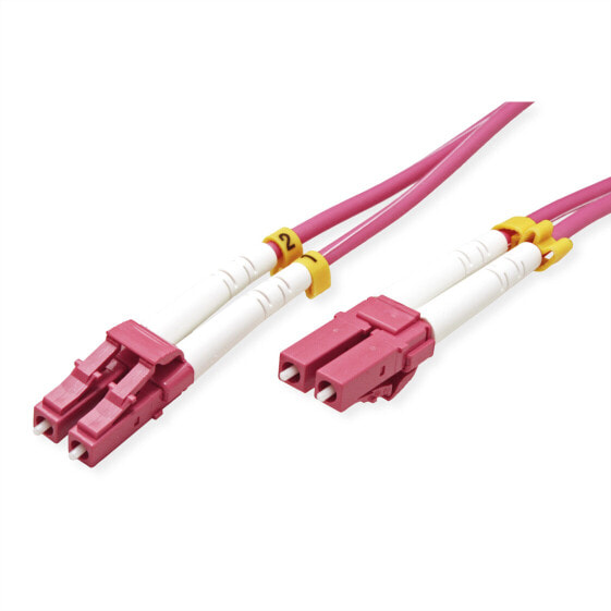 Value Fibre Optic Jumper Cable, 50/125 µm, LC/LC, OM4, purple 3.0 m