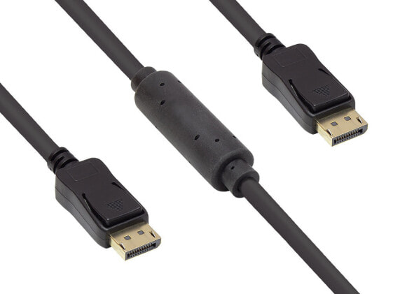 Alcasa 4810-150G DisplayPort cable 15 m Black