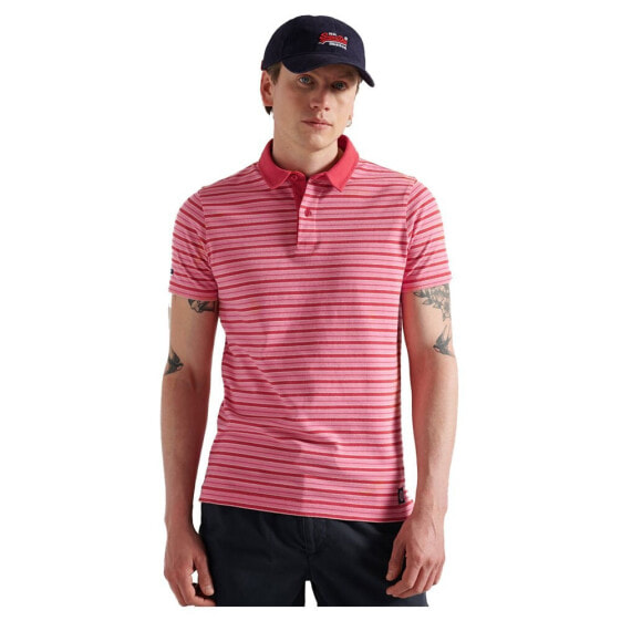 SUPERDRY Academy Stripe Short Sleeve Polo Shirt