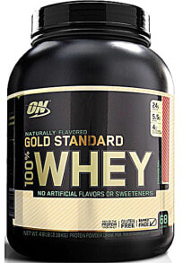 Whey Protein Optimum Nutrition Gold Standard 100% Whey Protein Strawberry -- 4.8 lbs