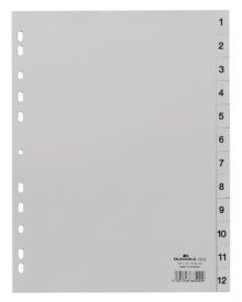 Bookmarks Durable 651210 tab index Numeric tab index Polypropylene (PP) Grey
