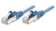 Cables & Interconnects Intellinet Network Patch Cable, Cat5e, 5m, Blue, CCA, SF/UTP, PVC, RJ45, Gold Plated Contacts, Snagless, Booted, Polybag