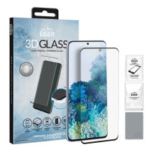 Cell Phone Screen Protectors and Glasses EIGER 3D CF SP Glass Samsung S20 Ultra Clear/Black