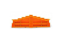 Wires, cables Wago 727-217. Type: End plate, Product colour: Orange. Width: 7.62 mm, Depth: 126 mm, Height: 44.3 mm
