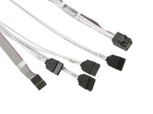 Cables & Interconnects Supermicro MiniSAS HD / 4 SATA 0.75 m SATA cable Grey, White