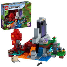 Lego LEGO 21172 Minecraft  Das zerstrte Portal 8-jhriges Jungen- und Mdchenspielzeug mit Steve und Wither Skelettfiguren