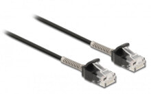 Cables & Interconnects DeLOCK Cable RJ45 plug to RJ45 plug with bend protection Cat.6A 1 m black, 1 m, Cat6a, U/UTP (UTP), RJ-45, RJ-45