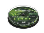 Discs and Cassettes MediaRange MR452, 4.7 GB, DVD-R, 120 mm, 10 pc(s), 16x, cakebox