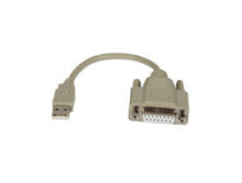 Cable channels M-Cab 7200448 cable gender changer USB A D-SUB 15 pin Grey