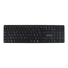 Keyboards Bluetooth Keyboard KW550FRBT 2.4GHZ Dual Mode, French AZERTY - Black, Standard, USB + Bluetooth, AZERTY, Black