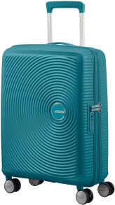 Mens Plastic Suitcases American Tourister Soundbox Suitcase Set, 67 cm, 81 L, Black (Black / White)