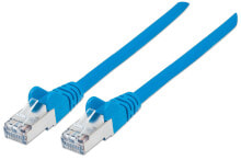 Cables & Interconnects Intellinet Network Patch Cable, Cat6A, 3m, Blue, Copper, S/FTP, LSOH / LSZH, PVC, RJ45, Gold Plated Contacts, Snagless, Booted, Polybag