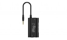 Microphones IK Multimedia iRig 2. Product type: Effects unit, Product colour: Black. Width: 72 mm, Depth: 21 mm, Height: 39 mm