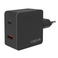 Chargers and Power Adapters LogiLink PA0220 mobile device charger Black Indoor