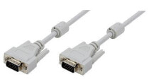 Cables & Interconnects LogiLink 10m, VGA/VGA, M/M VGA cable VGA (D-Sub) Grey