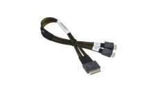 Wires, cables Supermicro CBL-SAST-1021, SFF-8611, 2 x SFF-8611, Male/Male, 0.3 m, Black