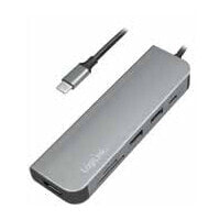 USB Hubs LogiLink UA0343 interface hub USB 3.2 Gen 1 (3.1 Gen 1) Type-C Aluminium