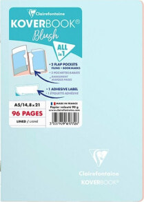 Notepads Clairefontaine Zeszyt CLAIREFONTAINE Blush, A5, w linię, 48 kart., 14,8x21cm, niebiesko-koralowy