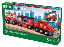 Railways, Locomotives, Wagons BRIO Rescue Firefighting Train