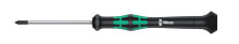 Screwdrivers for precision work Wera 2055 PZ Screwdriver for Pozidriv screws for electronic applications, 13 mm, 15.7 cm, 13 mm, 14 g, Black/Green