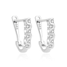 Earrings Unique silver earrings with zircons AGUC2151L
