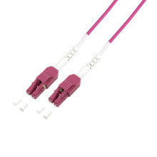 Cables or Connectors for Audio and Video Equipment LogiLink FP4UB00 fibre optic cable 0.5 m LCD OM4 Violet