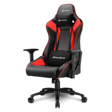 Chairs For Gamers Sharkoon ELBRUS 3 Universal gaming chair Padded seat Black, Red