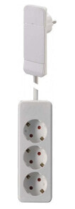 Sockets, switches and frames 933.015, 1.6 m, 3 AC outlet(s), Indoor, Type F, White, VDE