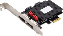 Controllers Kontroler MicroConnect PCIe 2.0 x1 - 2x eSATA + 2x SATA III (MC-SATA3-T4)