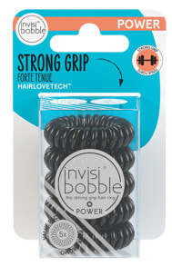 Hair Elastics, Headbands and Ties Invisibobble Power Strong Grip Hair Ring Multipack True Black -- 5 Rings