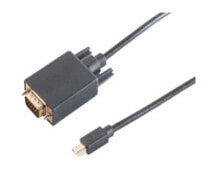 Wires, cables shiverpeaks BS10-54035, Mini Displayport, VGA, Male/Male, 2 m, Black