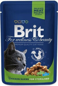 Wet Cat Food Brit Premium Cat Pouches Family Plate Poultry & Fish 12x100g