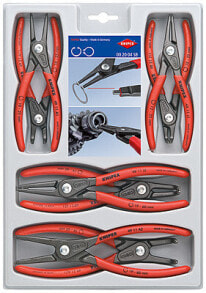 Tool kits and accessories Knipex Precision Circlip Pliers Set. Type: Pliers set, Handle colour: Red. Weight: 1.27 kg