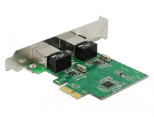 Network Cards and Adapters DeLOCK 89999, Internal, Wired, PCI Express, WLAN, 1000 Mbit/s, Green