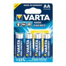 Batteries And Accumulators Щелочная батарейка Varta LR6 AA 1,5 V 2930 mAh High Energy (4 pcs) Синий