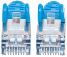 Cables & Interconnects Intellinet Network Patch Cable, Cat7 Cable/Cat6A Plugs, 15m, Blue, Copper, S/FTP, LSOH / LSZH, PVC, RJ45, Gold Plated Contacts, Snagless, Booted, Polybag
