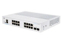 Network Equipment Models Cisco CBS250-16T-2G-EU network switch Managed L2/L3 Gigabit Ethernet (10/100/1000) Silver