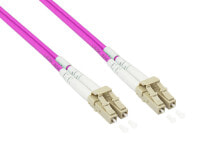 Accessories for telecommunications cabinets and racks Alcasa LW-P810LC4 fibre optic cable 10 m LC/UPC OM4 Violet
