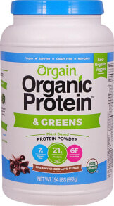 Plant-based Protein Orgain Organic Protein™ & Greens Plant Based Powder Creamy Chocolate Fudge -- 1.94 lbs